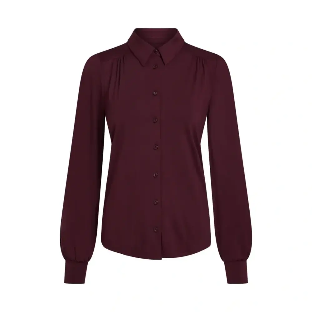 King Louie King Louie - carina blouse viscose light - porto red King Louie King Louie - carina blouse viscose light - porto red