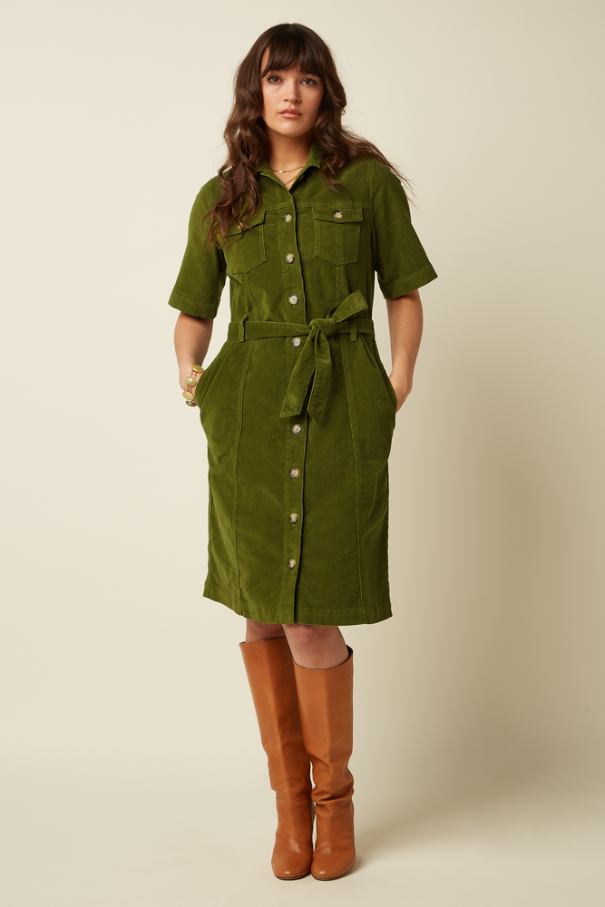 King Louie King Louie - kate dress baby cord - posey green