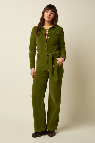 King Louie King Louie - mia jumpsuit baby cord - posey green King Louie King Louie - mia jumpsuit baby cord - posey green