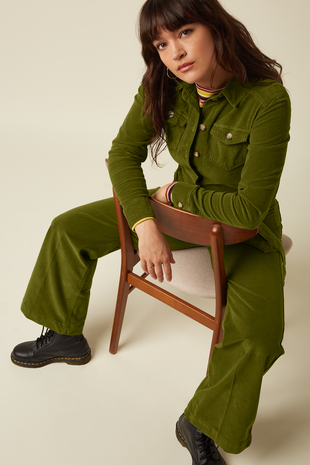 King Louie King Louie - mia jumpsuit baby cord - posey green King Louie King Louie - mia jumpsuit baby cord - posey green