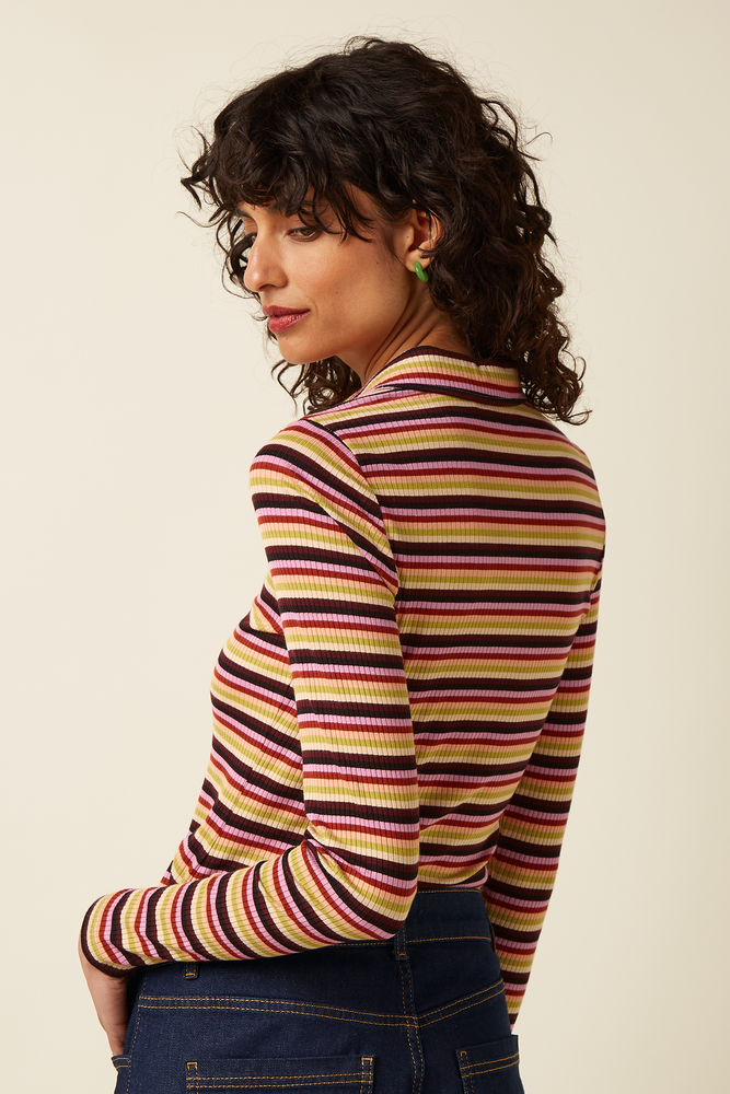 King Louie King Louie - blouse josie stripe - multi color King Louie King Louie - blouse josie stripe - multi color