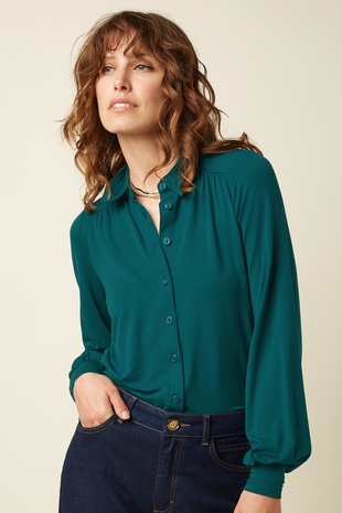 King Louie King Louie - carina blouse tulum - spruced green King Louie King Louie - carina blouse tulum - spruced green