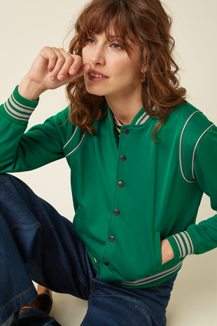 King Louie King Louie - varsity jacket hollis sweat - meadow green King Louie King Louie - varsity jacket hollis sweat - meadow green