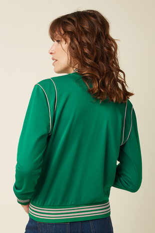 King Louie King Louie - varsity jacket hollis sweat - meadow green King Louie King Louie - varsity jacket hollis sweat - meadow green