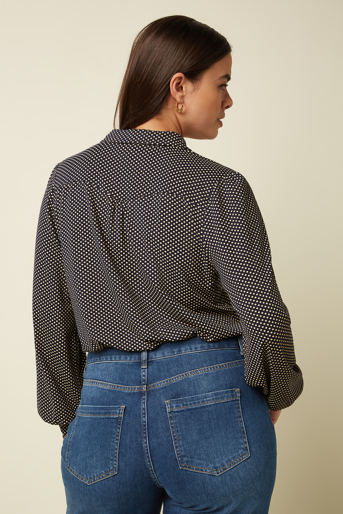 King Louie King Louie - carina blouse piper - ink blue King Louie King Louie - carina blouse piper - ink blue
