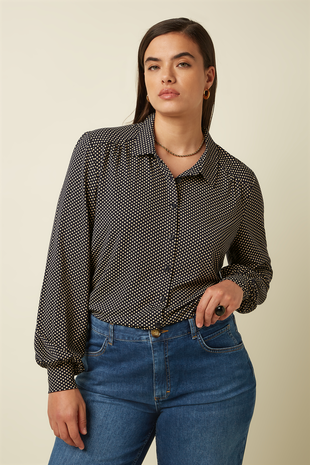 King Louie King Louie - carina blouse piper - ink blue King Louie King Louie - carina blouse piper - ink blue