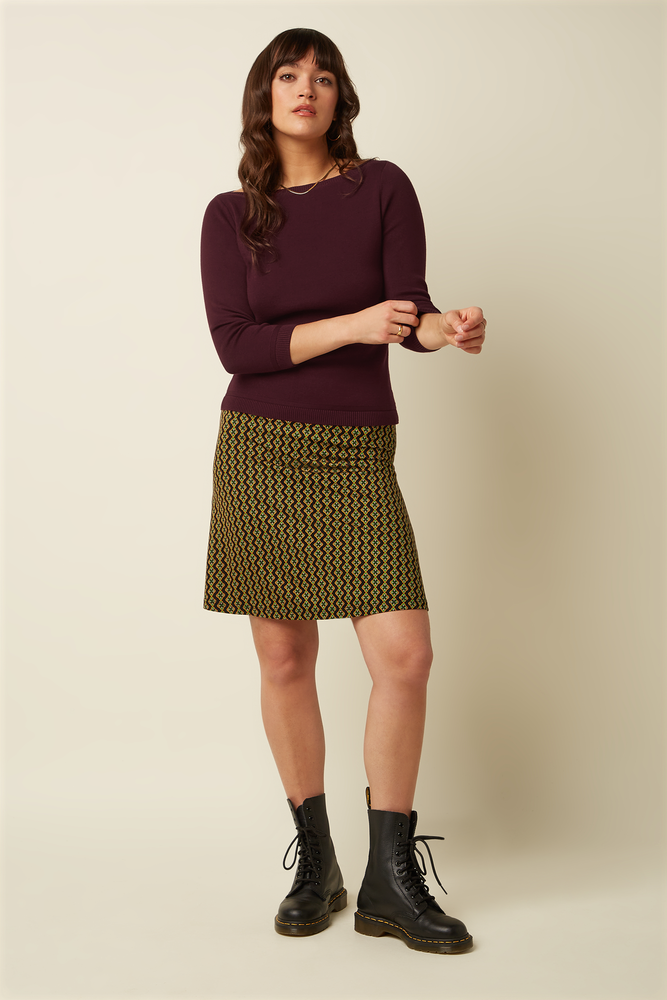 King Louie King Louie - border skirt turi jersey - black King Louie King Louie - border skirt turi jersey - black