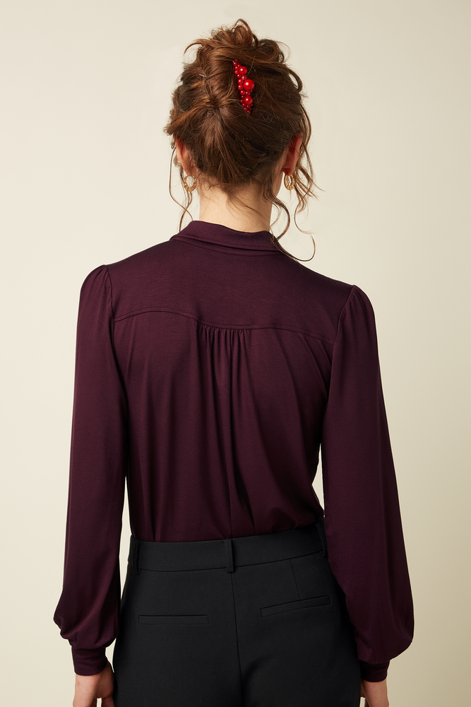 King Louie King Louie - carina blouse viscose light - porto red King Louie King Louie - carina blouse viscose light - porto red