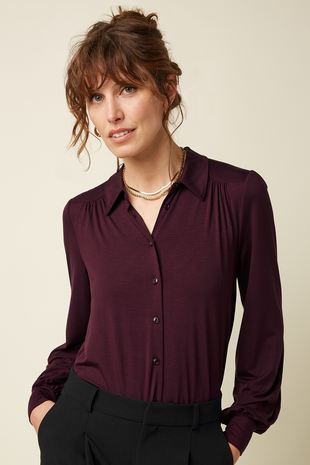 King Louie King Louie - carina blouse viscose light - porto red King Louie King Louie - carina blouse viscose light - porto red