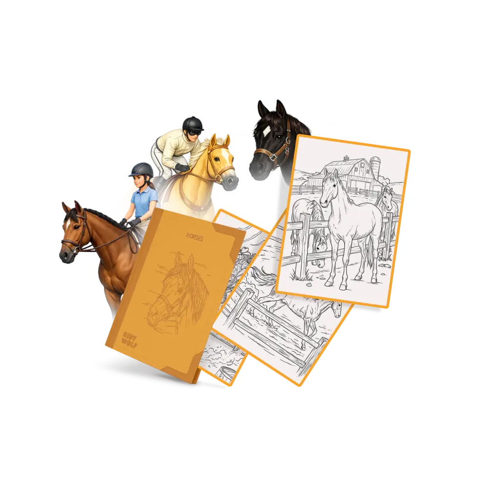Kidywolf Kidywolf - kidydraw-pad refill - horses (8+) Kidywolf Kidywolf - kidydraw-pad refill - horses (8+)
