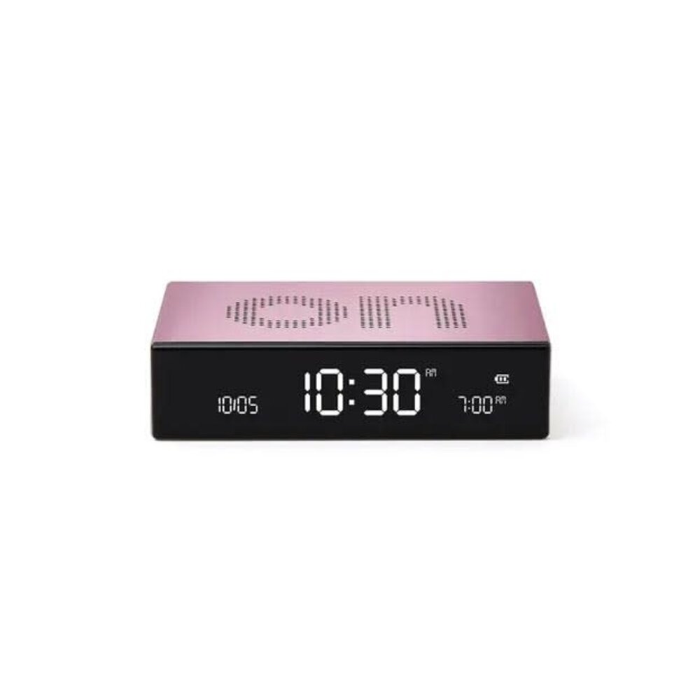 Lexon Lexon - flip premium wekker - alu lichtroze