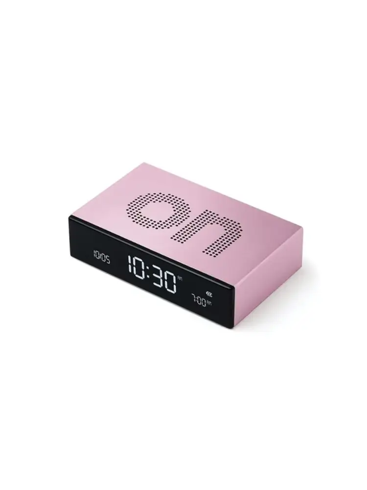 Lexon Lexon - flip premium wekker - alu lichtroze