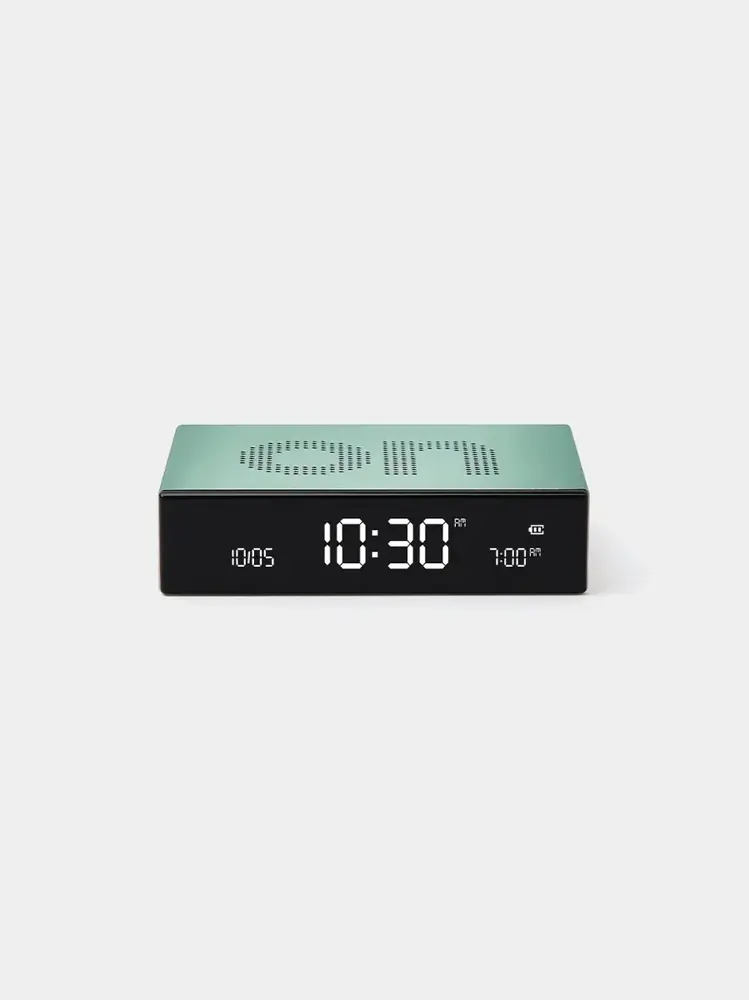 Lexon Lexon - flip premium wekker - alu mintgroen