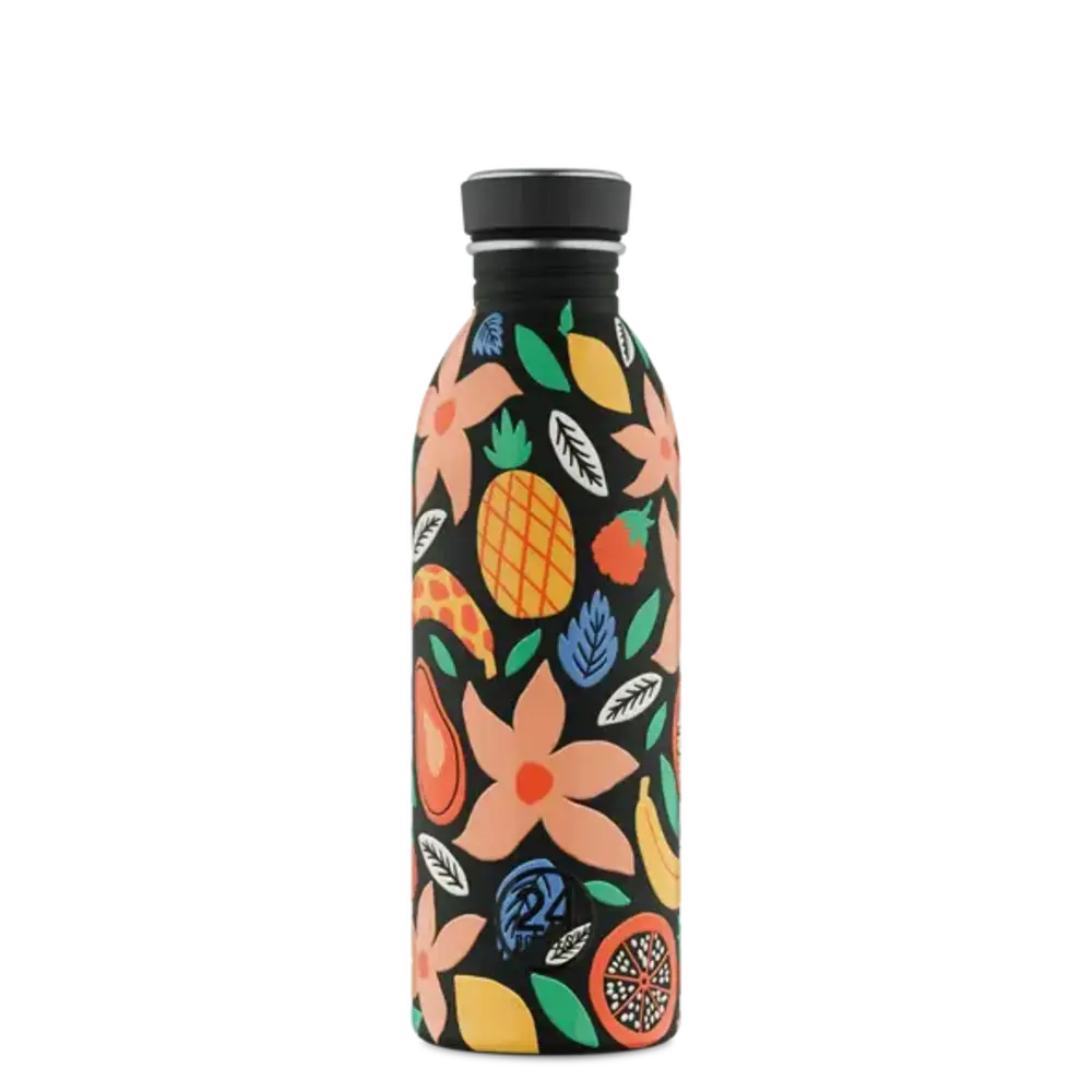 24 Bottles 24 Bottles - rvs drinkfles (500 ml) - tropical noir 24 Bottles 24 Bottles - rvs drinkfles (500 ml) - tropical noir