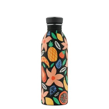 24 Bottles 24 Bottles - rvs drinkfles (500 ml) - tropical noir 24 Bottles 24 Bottles - rvs drinkfles (500 ml) - tropical noir