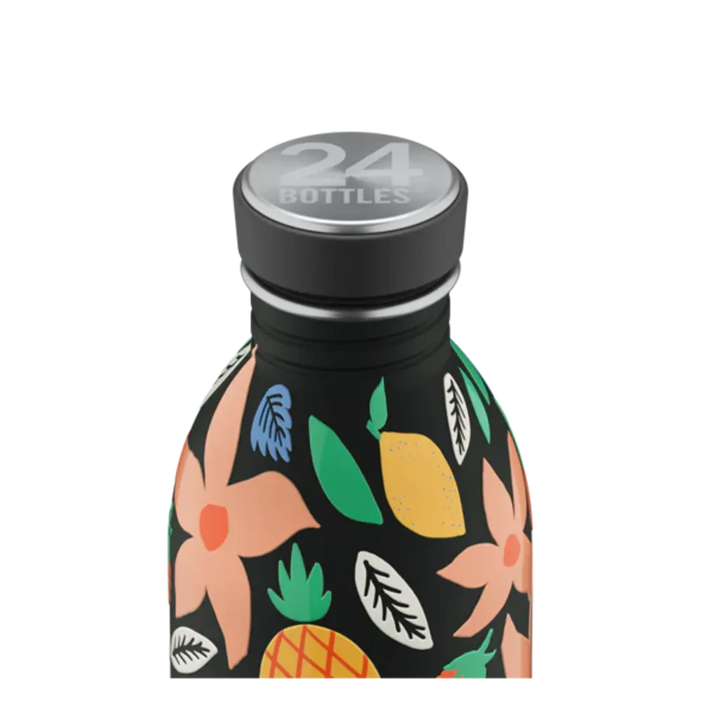 24 Bottles 24 Bottles - rvs drinkfles (500 ml) - tropical noir 24 Bottles 24 Bottles - rvs drinkfles (500 ml) - tropical noir