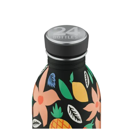 24 Bottles 24 Bottles - rvs drinkfles (500 ml) - tropical noir 24 Bottles 24 Bottles - rvs drinkfles (500 ml) - tropical noir
