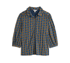 Seasalt Seasalt - 3/4 embrace shirt - marigold sketch marine Seasalt Seasalt - 3/4 embrace shirt - marigold sketch marine