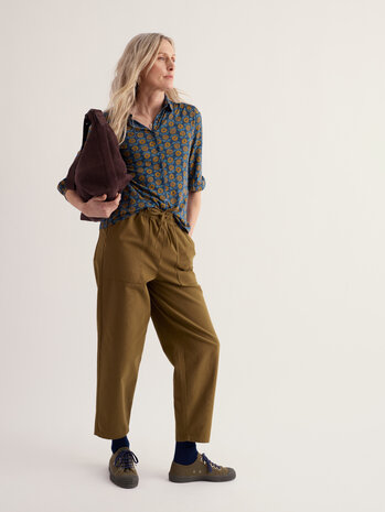 Seasalt Seasalt - 3/4 embrace shirt - marigold sketch marine Seasalt Seasalt - 3/4 embrace shirt - marigold sketch marine