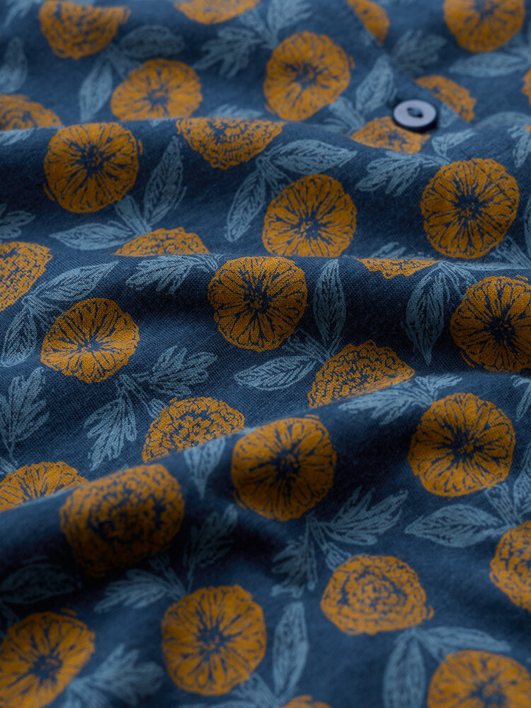 Seasalt Seasalt - 3/4 embrace shirt - marigold sketch marine Seasalt Seasalt - 3/4 embrace shirt - marigold sketch marine