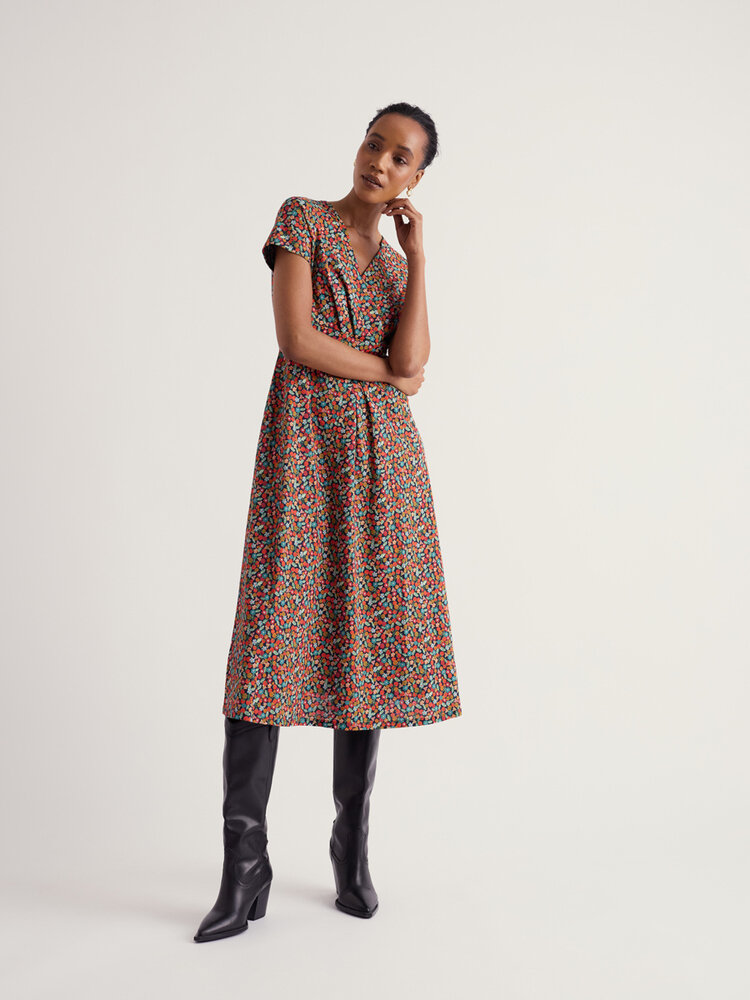 Seasalt Seasalt - chapelle dress - tomato blooms maritime