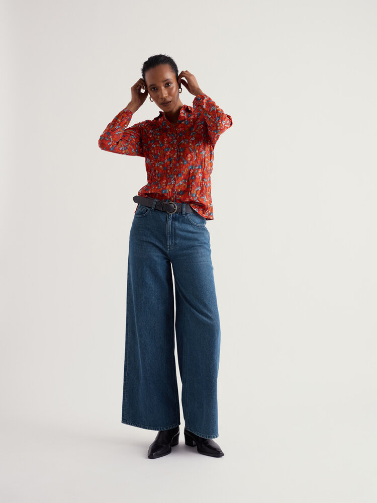 Seasalt Seasalt - larissa shirt - tomato blooms cinnamon Seasalt Seasalt - larissa shirt - tomato blooms cinnamon