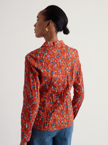Seasalt Seasalt - larissa shirt - tomato blooms cinnamon Seasalt Seasalt - larissa shirt - tomato blooms cinnamon