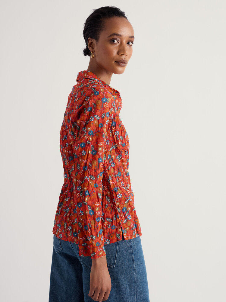 Seasalt Seasalt - larissa shirt - tomato blooms cinnamon Seasalt Seasalt - larissa shirt - tomato blooms cinnamon