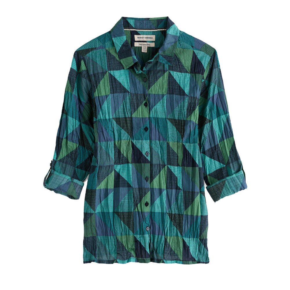 Seasalt Seasalt - larissa shirt - blanket geo estuary Seasalt Seasalt - larissa shirt - blanket geo estuary