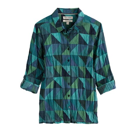 Seasalt Seasalt - larissa shirt - blanket geo estuary Seasalt Seasalt - larissa shirt - blanket geo estuary