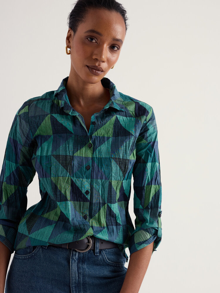 Seasalt Seasalt - larissa shirt - blanket geo estuary Seasalt Seasalt - larissa shirt - blanket geo estuary