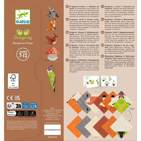 Djeco Djeco - origami - bosdieren Djeco Djeco - origami - bosdieren
