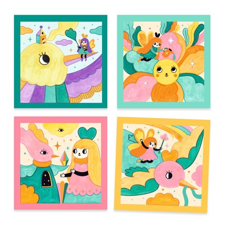 Djeco Djeco - schilderijtjes met pallet - sprookjestuin Djeco Djeco - schilderijtjes met pallet - sprookjestuin