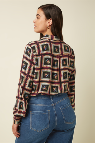 King Louie King Louie - maisie blouse melrose - black King Louie King Louie - maisie blouse melrose - black