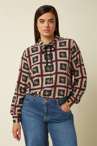 King Louie King Louie - maisie blouse melrose - black King Louie King Louie - maisie blouse melrose - black
