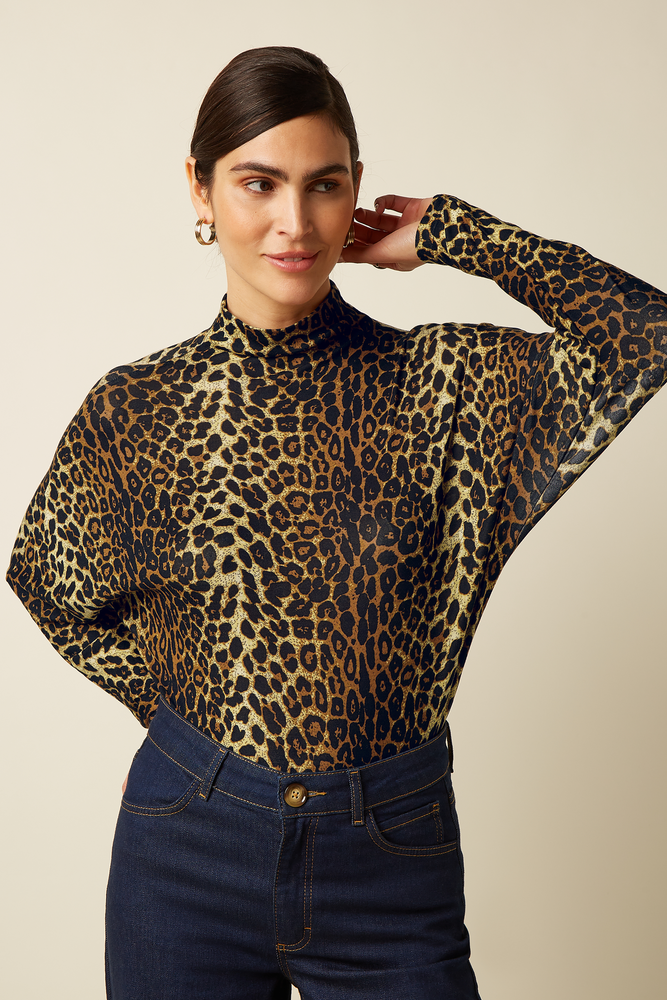 King Louie King Louie - valentina turtle top fargo jersey - natural King Louie King Louie - valentina turtle top fargo jersey - natural