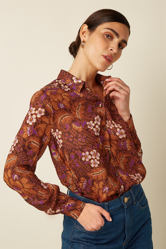 King Louie King Louie - maisie blouse myrtle - umbre King Louie King Louie - maisie blouse myrtle - umbre