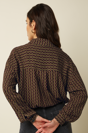King Louie King Louie - gaby blouse turi woven - black King Louie King Louie - gaby blouse turi woven - black