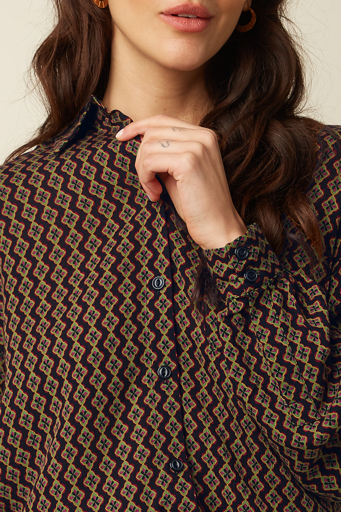 King Louie King Louie - gaby blouse turi woven - black King Louie King Louie - gaby blouse turi woven - black