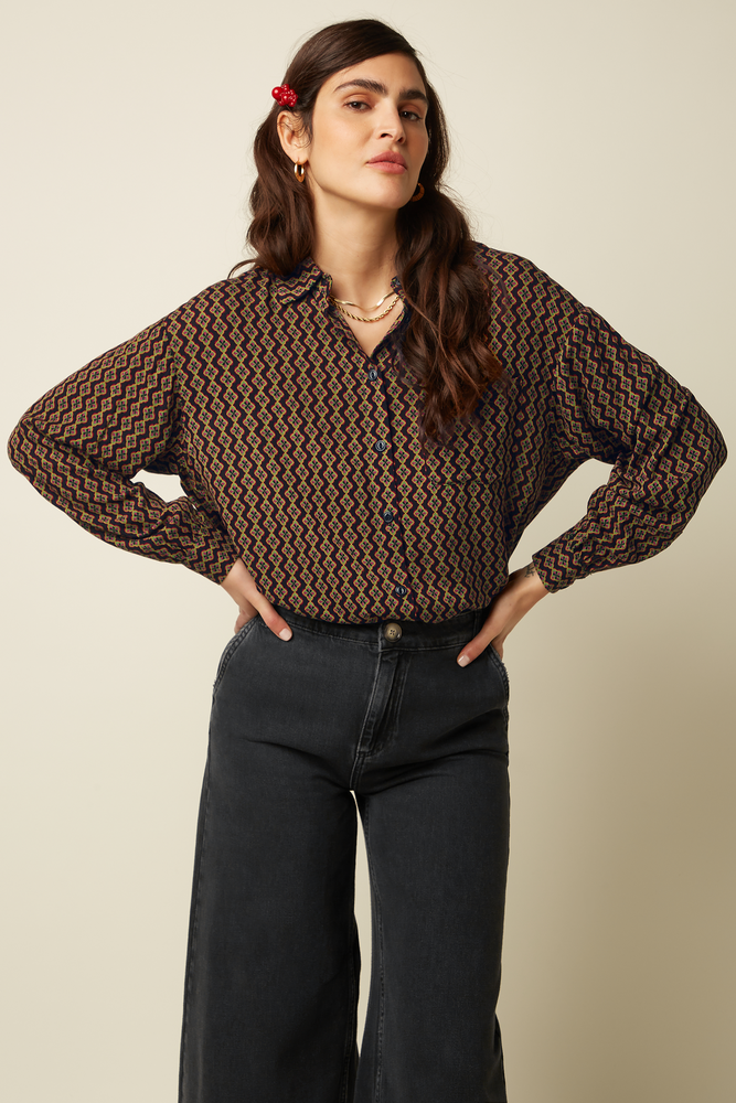 King Louie King Louie - gaby blouse turi woven - black King Louie King Louie - gaby blouse turi woven - black