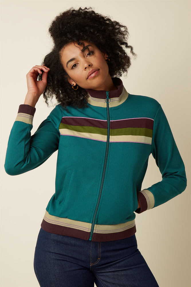 King Louie King Louie - colorblock coljack daytona sweat - spruced green