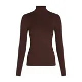 King Louie King Louie - rollneck top uni rib - chocolate
