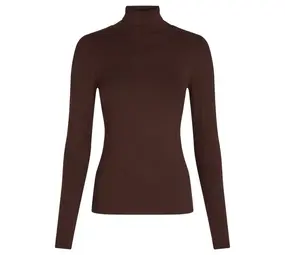 King Louie King Louie - rollneck top uni rib - chocolate King Louie King Louie - rollneck top uni rib - chocolate