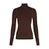 King Louie - rollneck top uni rib - chocolate King Louie - rollneck top uni rib - chocolate