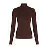 King Louie King Louie - rollneck top uni rib - chocolate King Louie King Louie - rollneck top uni rib - chocolate