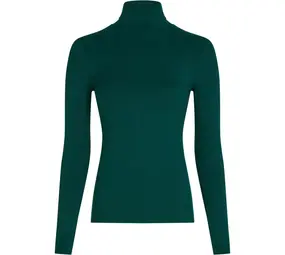 King Louie King Louie - rollneck top uni rib - pine green King Louie King Louie - rollneck top uni rib - pine green