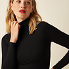 King Louie King Louie - rollneck top uni rib - black King Louie King Louie - rollneck top uni rib - black