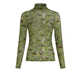 King Louie King Louie - rollneck top leia mesh - posey green King Louie King Louie - rollneck top leia mesh - posey green