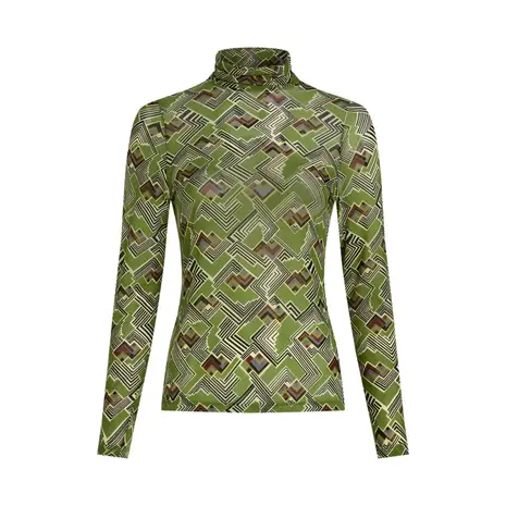 King Louie King Louie - rollneck top leia mesh - posey green King Louie King Louie - rollneck top leia mesh - posey green