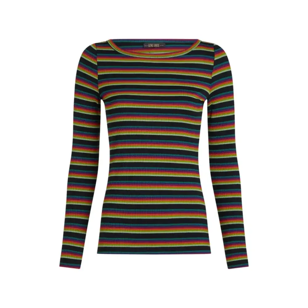 King Louie King Louie - lili top lottie stripe - botanical green King Louie King Louie - lili top lottie stripe - botanical green